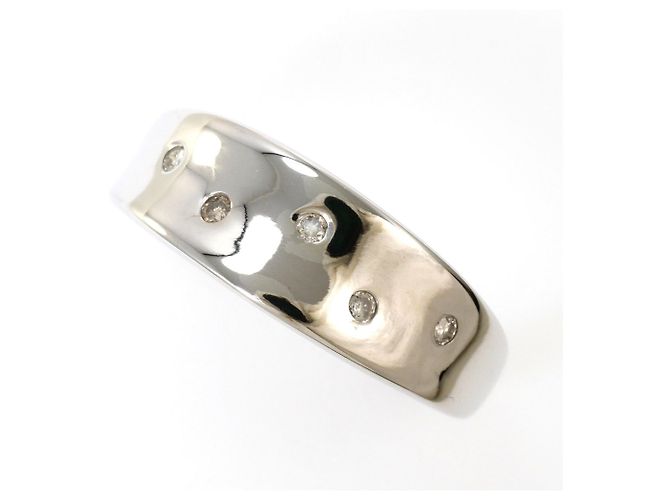 Autre Marque Ehering aus 18K Weißgold mit Diamant Golden