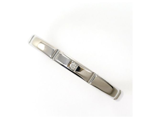 Autre Marque Eleganter Ehering aus 18K Weißgold mit Diamanten Golden
