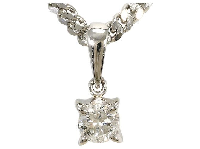 Autre Marque Colar de platina com diamante