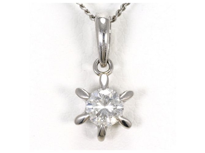 Autre Marque Collar de platino PT900 / PT850 con diamante