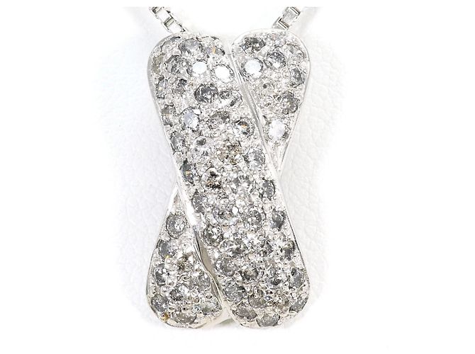 Autre Marque Collar de platino con diamante