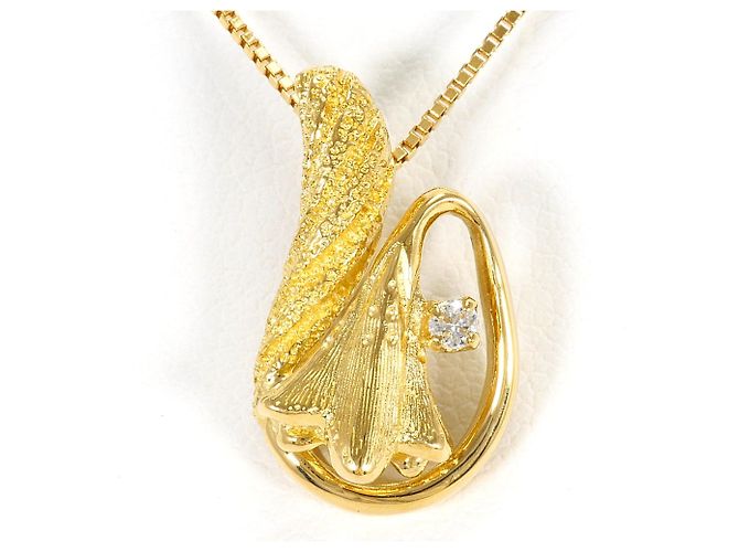 Autre Marque Collana in oro giallo 18K con diamante D'oro