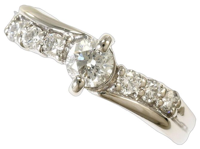 Autre Marque PT900 Platinring mit Diamant