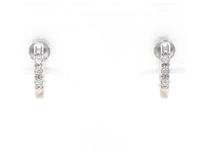 Autre Marque Orecchini a clip in oro bianco 10K e diamanti D'oro