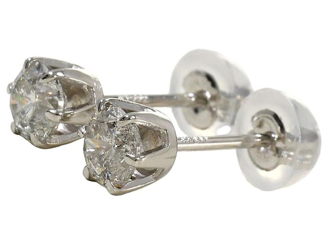 Autre Marque Platin-Diamant-Stecker