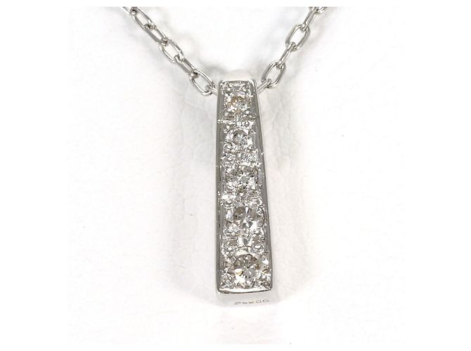 Autre Marque Platin-Diamant-Halskette