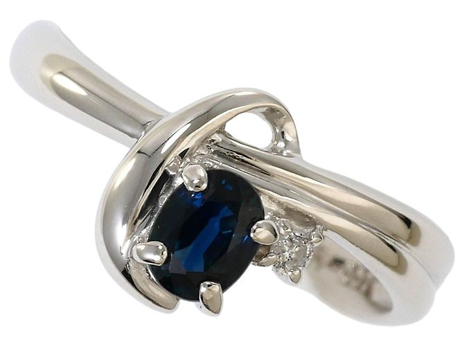 Autre Marque Platinring PT850 mit Saphir und Diamant