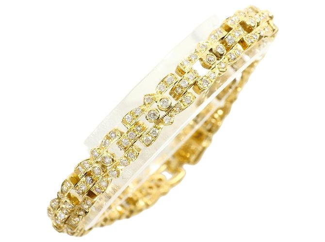 Autre Marque Bracciale con charm in oro giallo 18K e diamanti D'oro