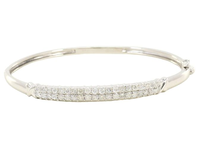 Autre Marque Bangles in platino PT850 con diamanti