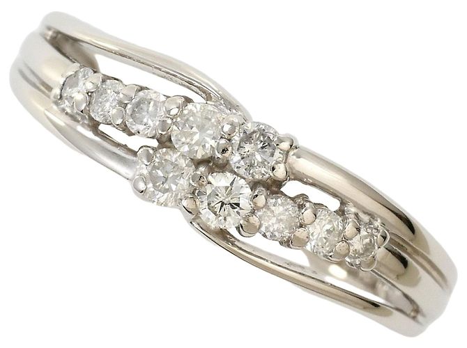 Autre Marque Platin-Ehering mit Diamant
