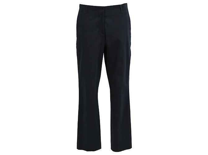 Pantalones Dries Van Noten en algodón negro Impresión de pitón