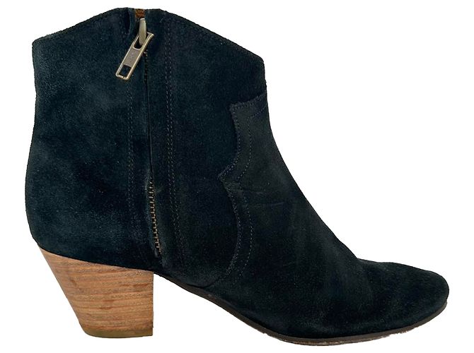 Bottines Isabel Marant Dicker en daim noir