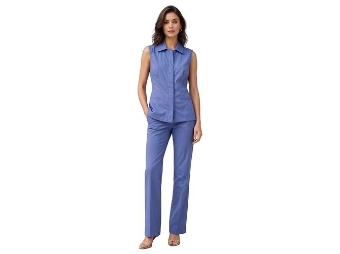 Autre Marque C'est Comme Ça Conjunto de Chaleco y Pantalón Azul Pervinca Talla 44 IT
