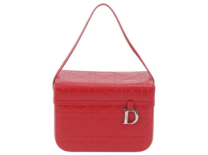 Borsa Vanity Christian Dior Cannage Rosso