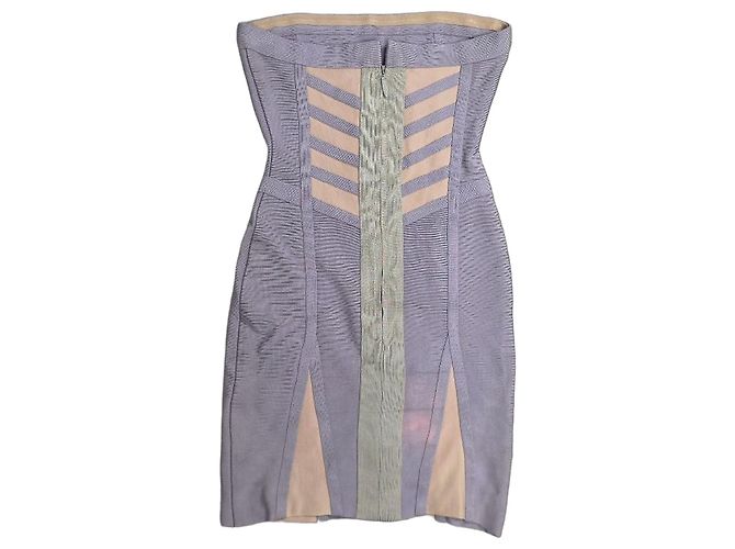 Herve Leger Hervé Léger Bandage-Kleid Grau