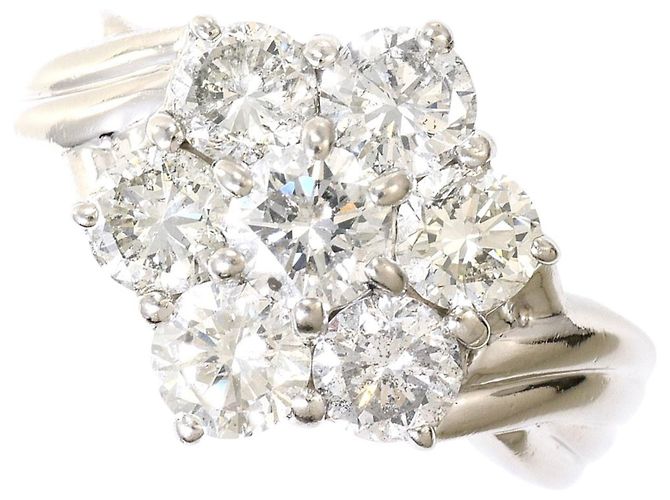 Autre Marque Anel Aliança de Platina com Diamante