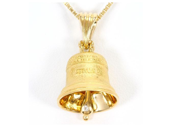 Autre Marque Collar de oro amarillo 18K con diamante Dorado