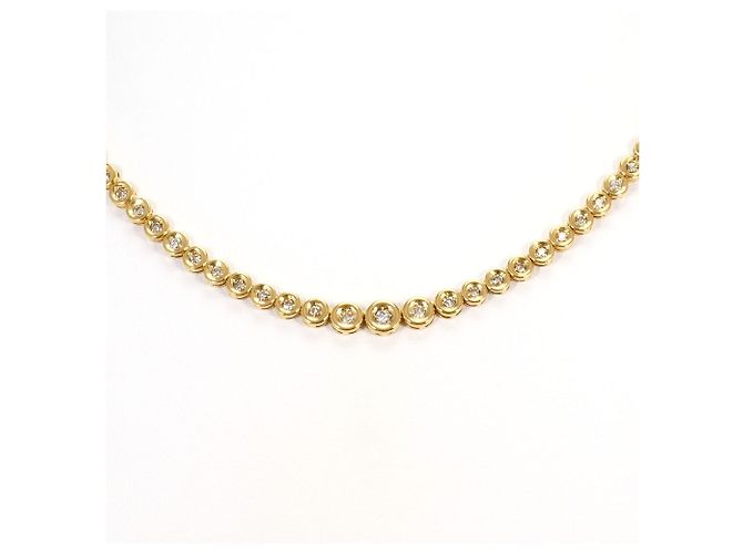Autre Marque Collar de oro amarillo 18K con diamante Dorado