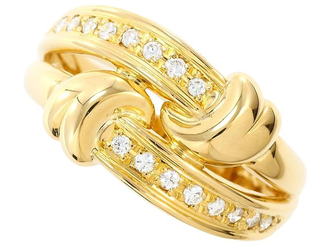 Autre Marque Ring aus 18K Gelbgold mit Diamant Golden