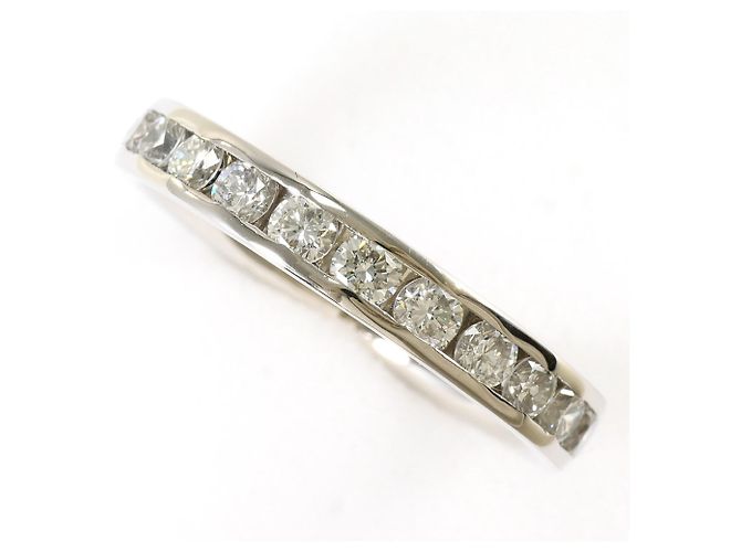 Autre Marque Platin-Bandring mit Diamant