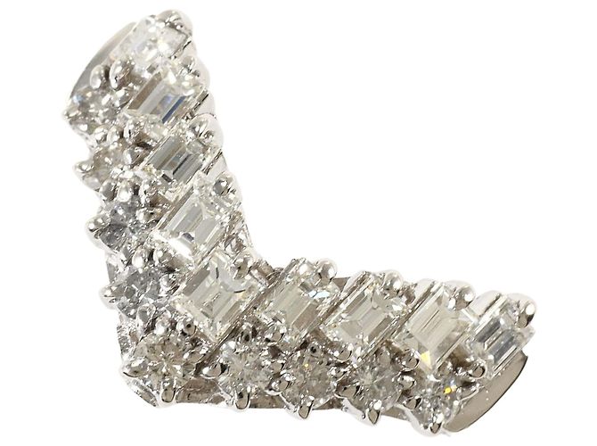 Autre Marque PT900 Platin-Bandring mit Diamant