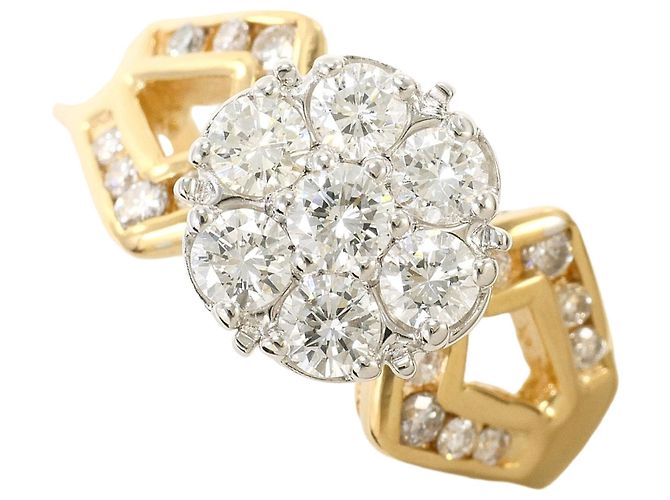Autre Marque Goldbandring 14K mit Diamant Golden