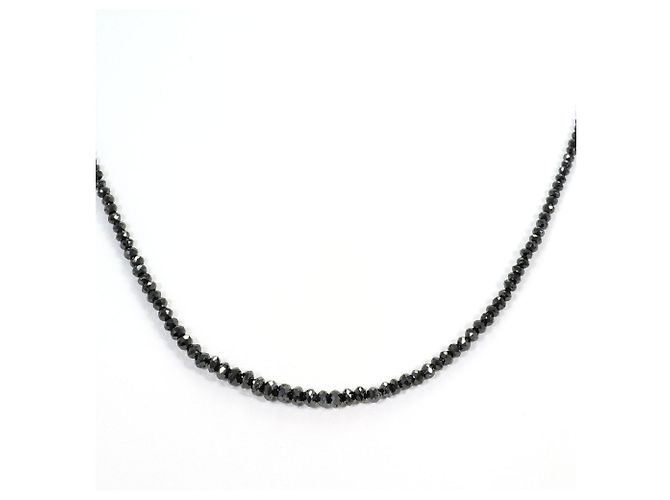 Autre Marque Collana in oro bianco 18K e diamanti Nero D'oro
