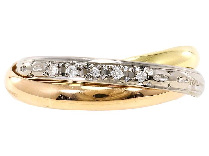 Autre Marque Ehering aus 18K Weißgold mit Diamant Golden