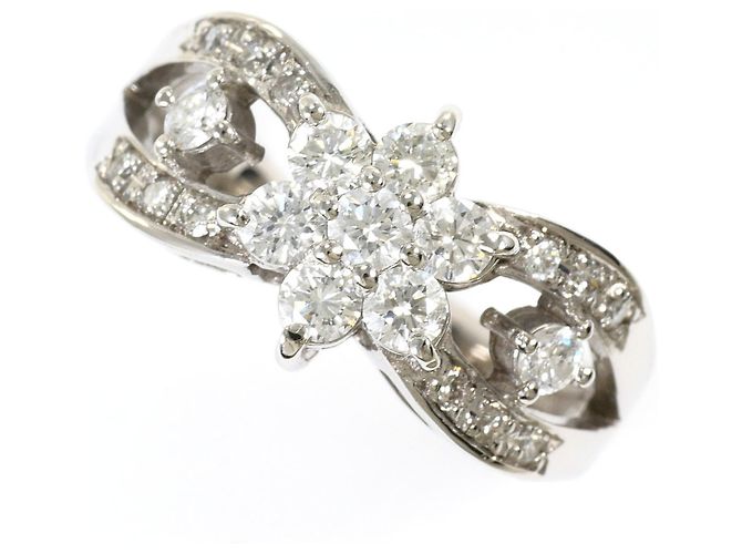 Autre Marque Ehering aus 18K Weißgold mit Diamanten Golden