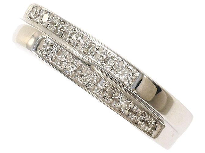 Autre Marque Bandring aus 18K Weißgold mit Diamant Golden