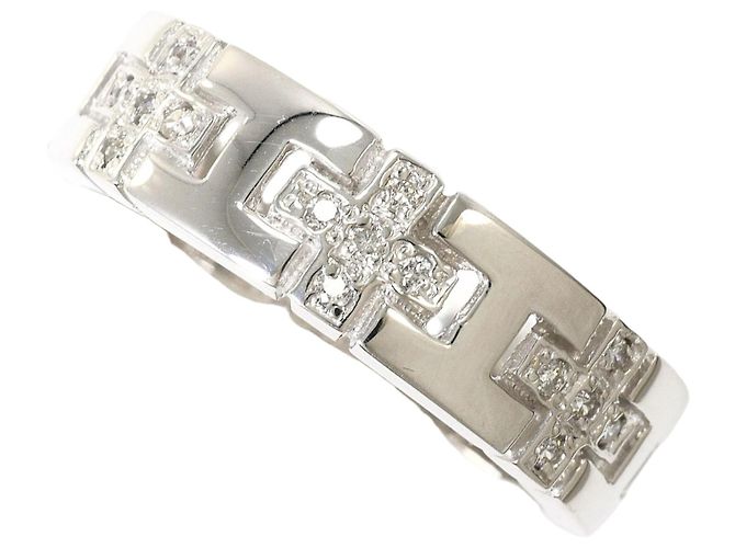 Autre Marque Ehering aus 14K Weißgold mit Diamant Golden