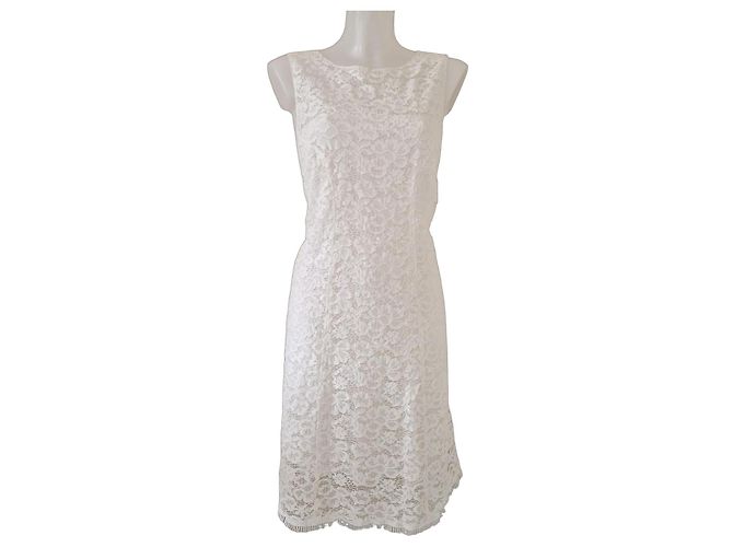 Nina Ricci Vestido de encaje blanco