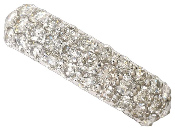 Autre Marque Platin-Bandring mit Diamant