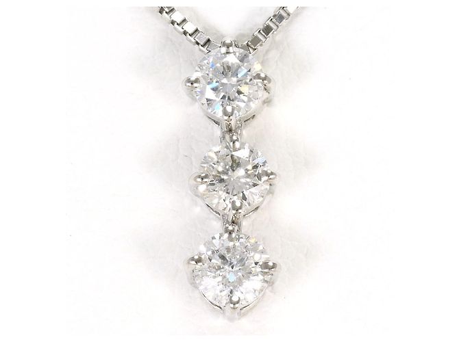 Autre Marque Colar de platina e diamantes