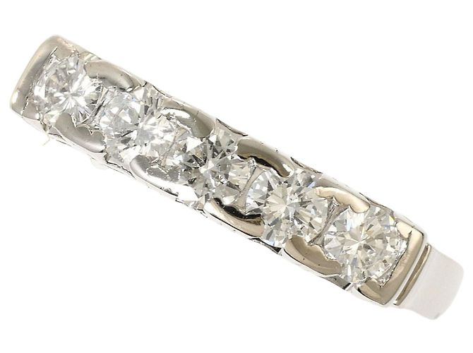 Autre Marque PT900 Platin-Bandring mit Diamant