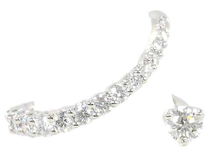 Autre Marque Anel Aliança de Platina com Diamante
