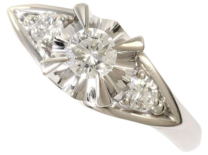 Autre Marque PT900 Platin-Bandring mit Diamant