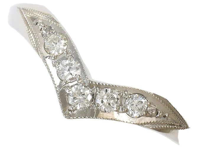 Autre Marque PT900 Platin-Bandring mit Diamant