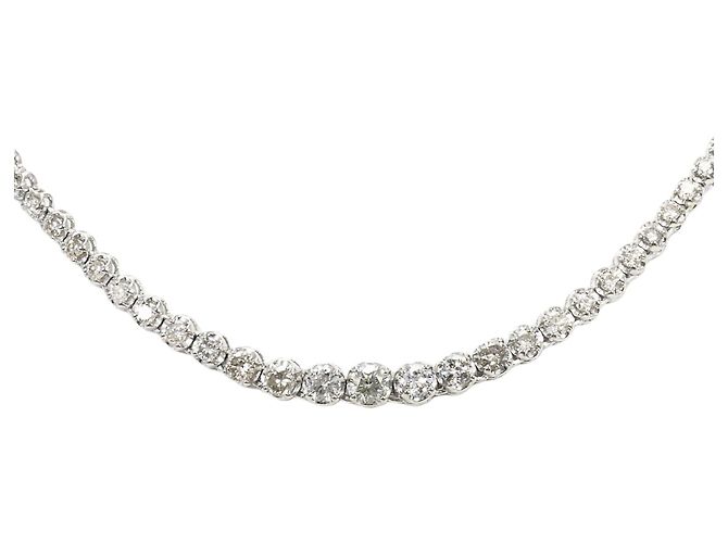 Autre Marque Platin-Diamant-Halskette