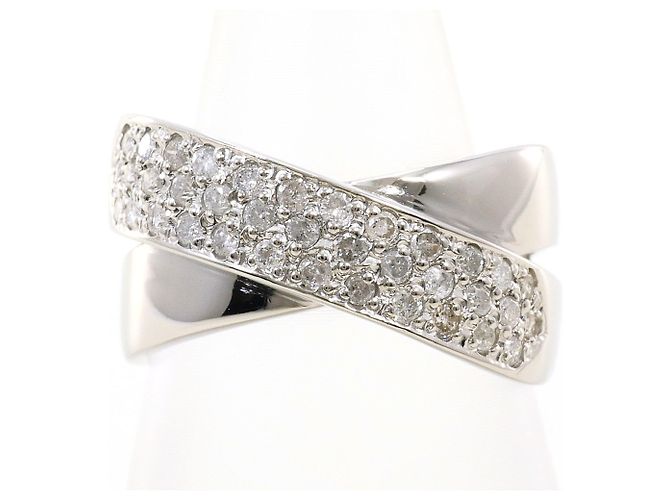 Autre Marque Anel Aliança de Platina com Diamante