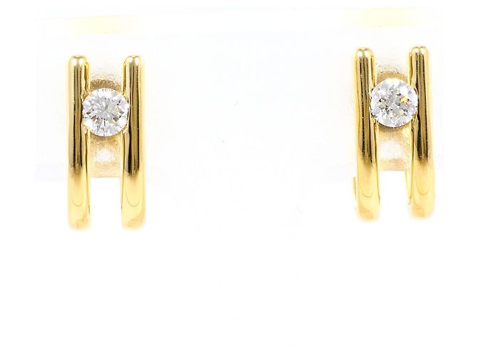 Autre Marque Orecchini a clip in oro giallo 18K con diamanti D'oro