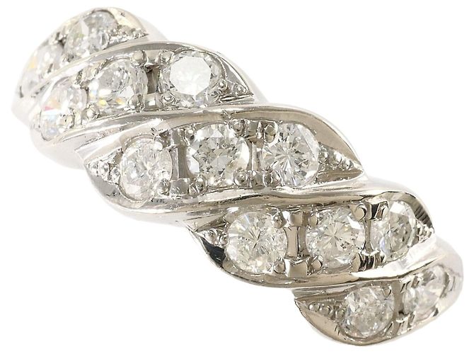 Autre Marque PT900 Platin-Bandring mit Diamant