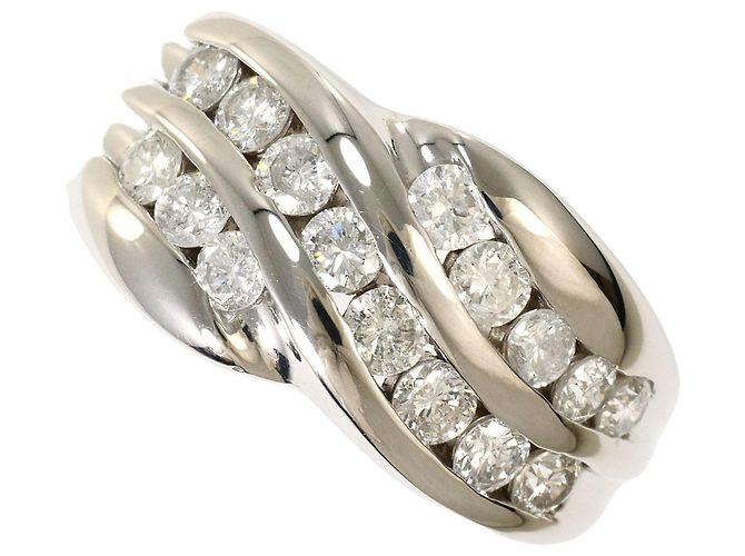 Autre Marque Platin-Diamant-Bandring