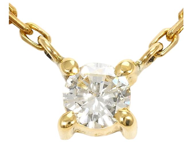 Autre Marque Collar de oro amarillo 18K con diamante Dorado