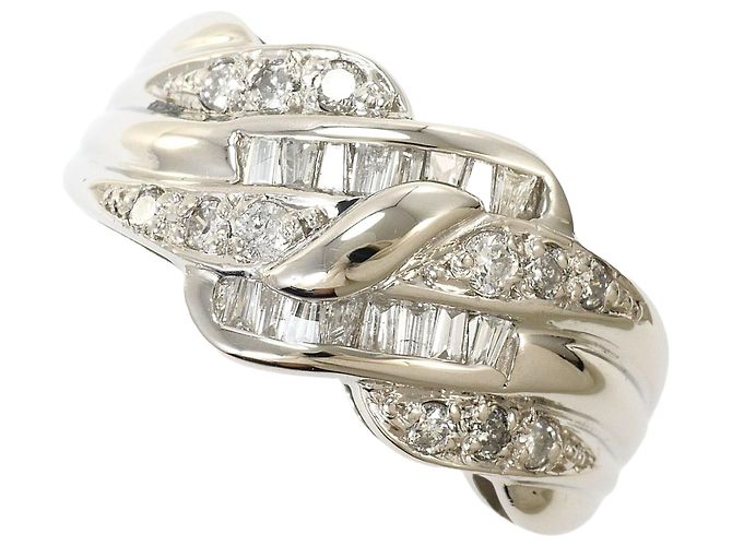 Autre Marque PT900 Platin-Bandring mit Diamant