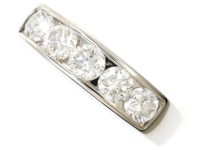 Autre Marque PT900 Platin-Ehering mit Diamant