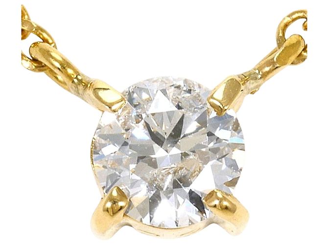 Autre Marque Collar de oro amarillo 18K con diamante Dorado
