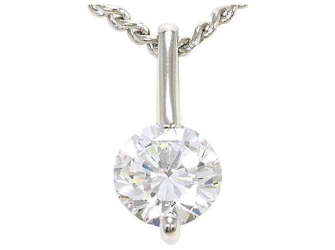 Autre Marque Collar de platino con colgante de diamante