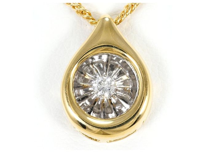 Autre Marque Collana in platino e oro giallo con diamante D'oro