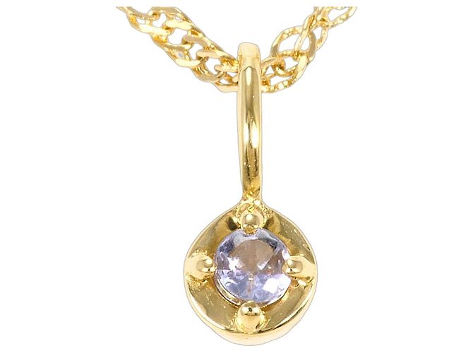 Autre Marque Collar de oro amarillo 18K con piedra natural Dorado
